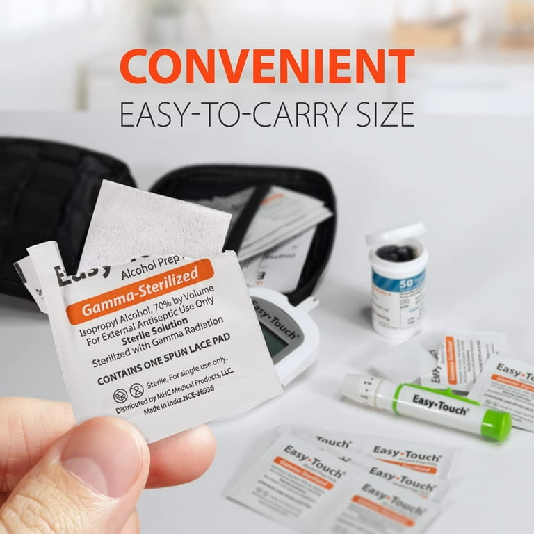 EasyTouch Alcohol Prep Pads - Gamma-Sterilized - (200 per Box) HSA