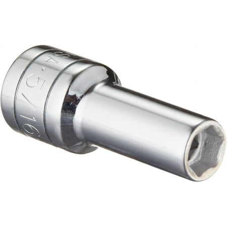 

Hand Tool 40410 3/8 Inch Drive 6-Point Fractional Deep Chrome Socket 5/16 Inch old Forged Steel Socket with SuperKrome Finish Made in