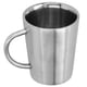 thumbnail image 5 of Taza de cerveza con agarre manual 304 Taza de agua de café de acero inoxidable Vasos de doble pared 340 ml(Color acero inoxidable) Ecomeon no, 5 of 6
