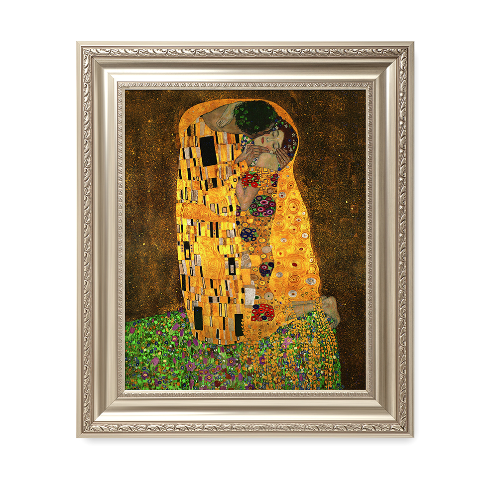 DecorArts The Kiss, by Gustav Klimt. Giclee Print Museum Quality Framed  Art for Wall Decor. 20x24