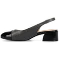 thumbnail image 3 of Journee Womens Sammie Sling Back Cap Toe Block Heel Pumps, Widths Available, 3 of 11