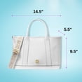thumbnail image 4 of Michael Kors Luisa Medium Satchel, Optic White, 4 of 7