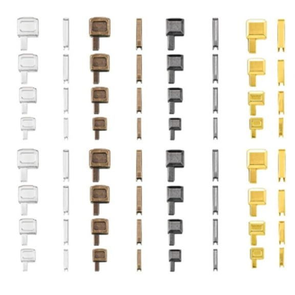 Zips Repair Set Insertion Pin Zippers Bottom Zippers Stopper Metal Zippers Head Sliders Retainer For Clothing Repair
