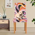 thumbnail image 4 of Yayeee 2 Pack Dining Chair Covers Stretch Parson Chairs Slipcovers Seat Protector, Swirling Circles, 4 of 6