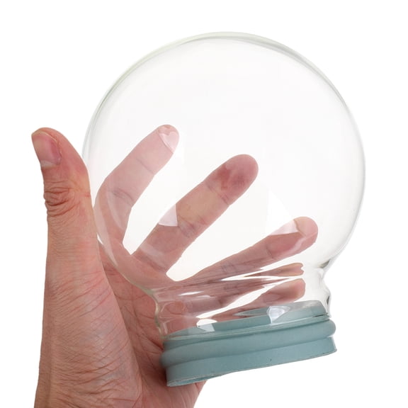Hemobllo DIY Empty Glass Snow Globe Kit for Home Decor Glass and Rubber 3.5 Inch Creative Craft