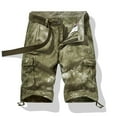 thumbnail image 2 of IROINNID Men's Casual Outdoors Cargo Flat-Front Button Workout Shorts With Pocket, 2 of 3