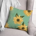 thumbnail image 3 of Creative Products Painted Sunflower Teal 20 x 20 Indoor / Outdoor Pillow, 3 of 3