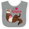 thumbnail image 3 of Inktastic I Love Ferrets Boys or Girls Baby Bib, 3 of 4