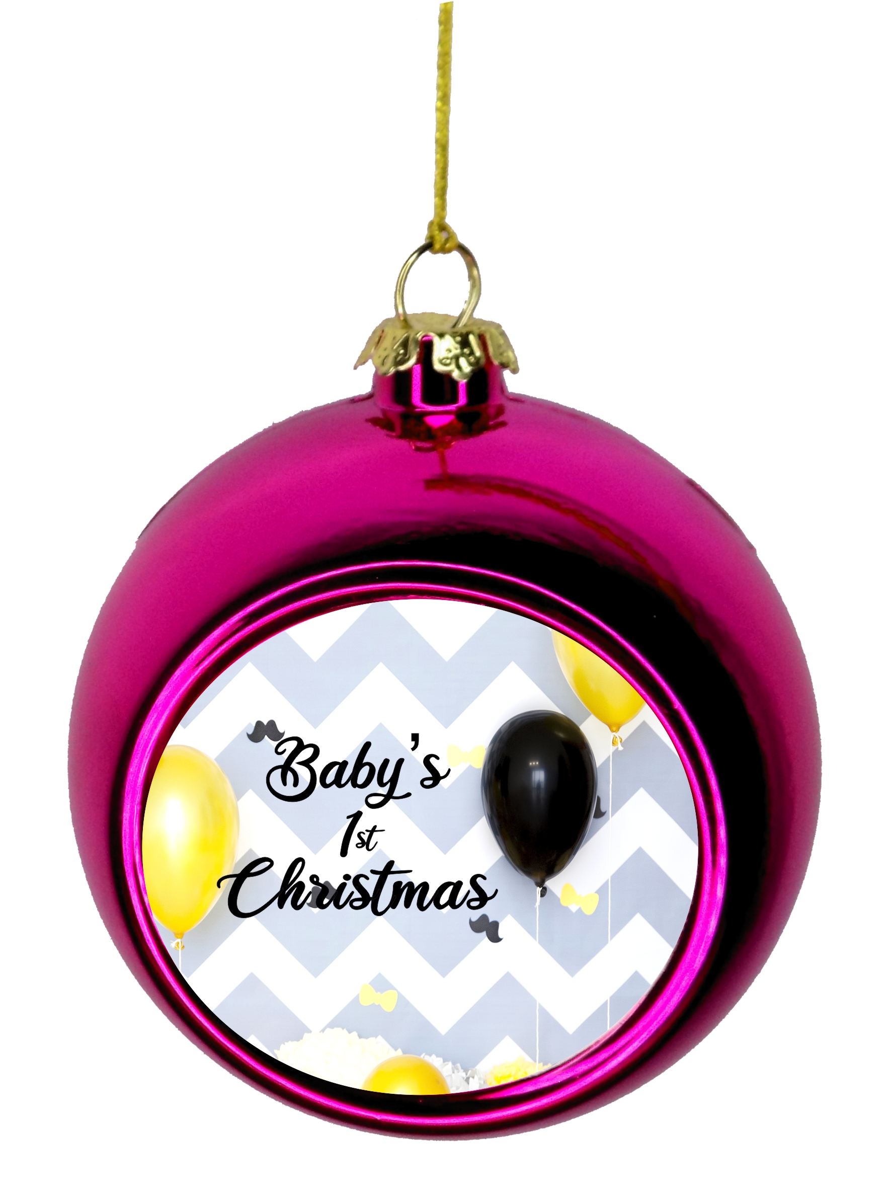 Babys First Christmas Xmas Ornament New Baby First Year Ornament  - Baby 1st Xmas Ornament - Baby 1st Christmas Ornament Christmas DÃ©cor Pink Ball Ornaments - image 1 of 1