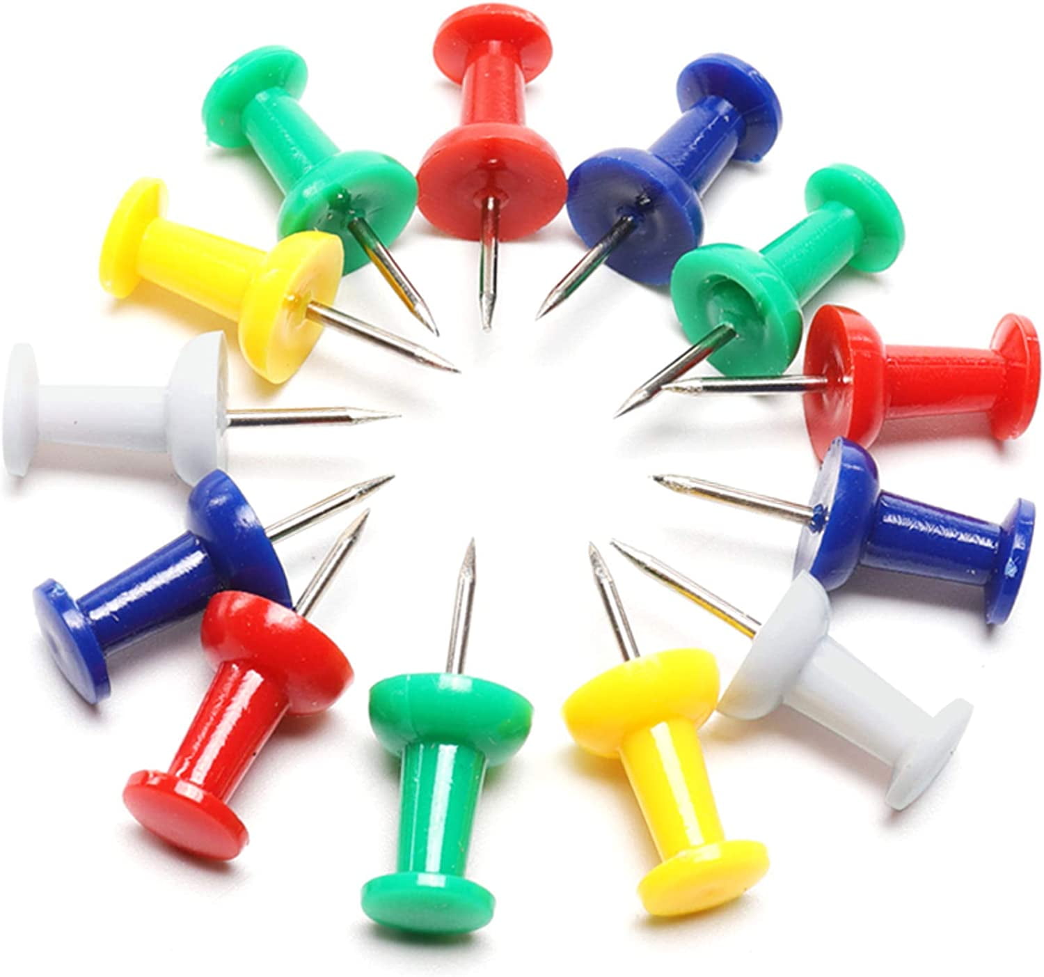 200Pack Push Pins Tacks, Clear Plastic Head, Steel Point,Thumb Tacks