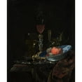 thumbnail image 2 of Willem Kalf 15x17 Gold Ornate Wood Frame and Double Matted Museum Art Print Titled - Wineglass and a Bowl of Fruit (1663), 2 of 4