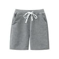 thumbnail image 3 of GYRATEDREAM Toddler Baby Boy Shorts Knee Length Solid Color Cotton Shorts Casual Elastic Waist Jogger Shorts Pants,Size 4 Years, 3 of 8