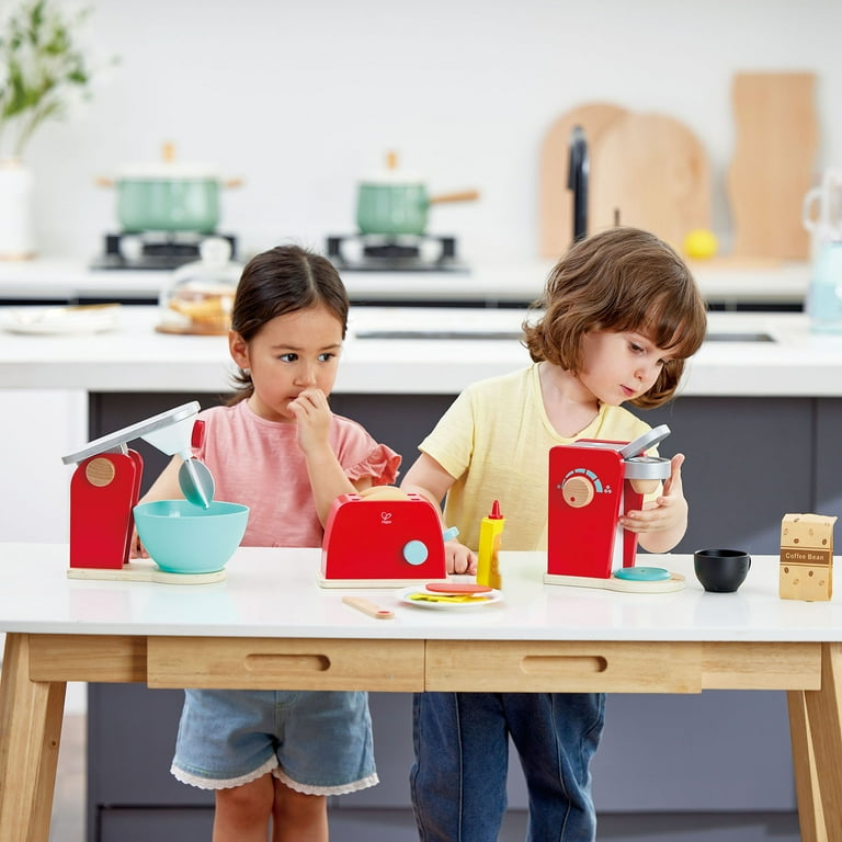 Hape: Cafe Coffee Machine - Red - Wooden Kitchen Appliance