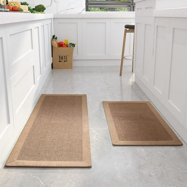 SIXHOME Kitchen Rugs and Mats 2PCS 20"x32"+20"x47" Kitchen Mats Set Non
