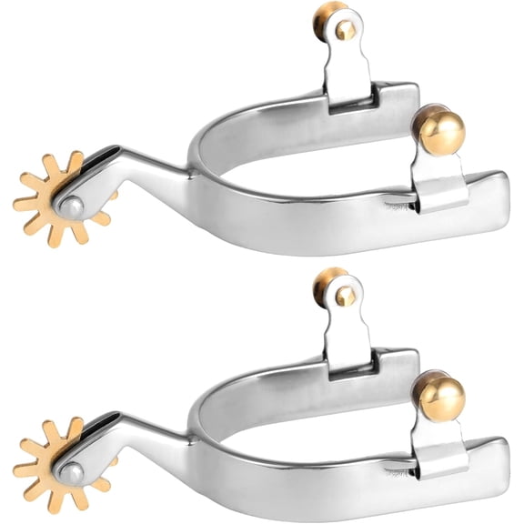 2 Pack Horse Spurs, Stainless Steel Horse Spurs for Men Women, Western Cowboy Boot Spurs for Riding Equestrian