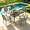 Grey and Black, variant on Modern 5 Piece Patio Dining Set, Heavy Duty Powder-Coated Square Outdoor Table Set with 4 Sling Chairs 450LBS, Sturdy Durable Outdoor Dining Set for 4 for Backyard, Deck, Outside