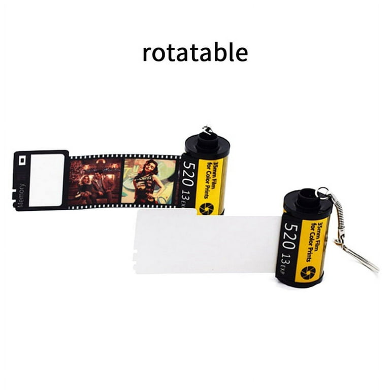 6Pack Sublimation Film Roll Keychain Customized Keychain with Picture  Camera Memory Reel Gifts 