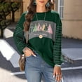 thumbnail image 5 of Neewe Christmas Sweatshirts for Women Striped Long Sleeve Tshirt Cute Xmas Tree Pullover Tops, 5 of 6