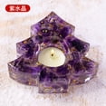 thumbnail image 1 of Nvzi 1 pieza de cristal púrpura natural, piedra cruda, resina, pegamento, adorno para árbol de Navidad, decoración navideña, para fiestas y el hogar, 1 of 5