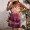 thumbnail image 3 of Vestido de Verano para las Mujeres Impresión de la Moda Bolsillo sin Mangas Cuello en V, Vestido Casual para la Playa Y Diario, 3 of 5