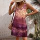thumbnail image 2 of Vestido de Verano para las Mujeres Impresión de la Moda Bolsillo sin Mangas Cuello en V, Vestido Casual para la Playa Y Diario, 2 of 5