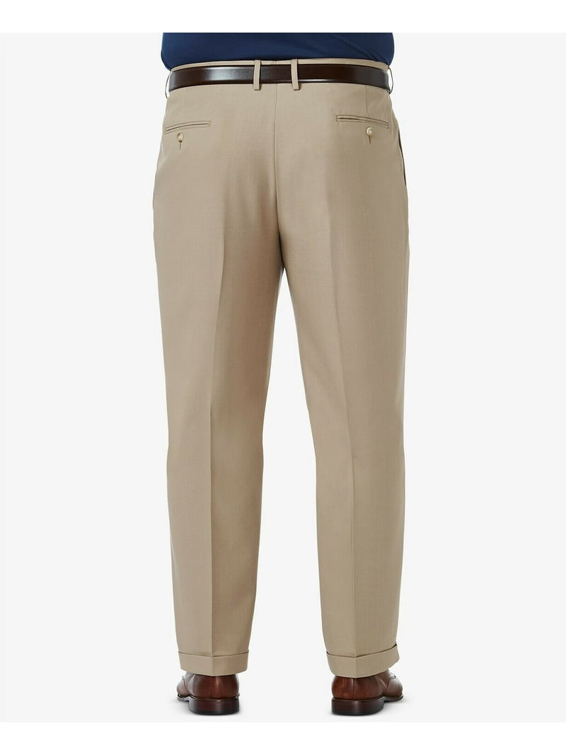 HAGGAR Mens Beige Classic Fit Chino Pants 46 X 32 - Walmart.com