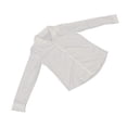 thumbnail image 2 of Blusa de gasa para mujer, elegante, cómoda, de color puro, informal, de manga larga, para el trabajo, uso diario, color blanco M, 2 of 15