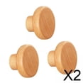 thumbnail image 1 of 2x3 Uds Ganchos De Madera Para Abrigos Bolsas Llaves Decoración Del Hogar Toalla Creativa Estante De Ropa Rústico 5cm De Diámetro, 1 of 8