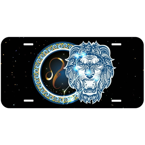 Leo Zodiac Sign Novelty Car Auto License Plate