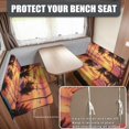 thumbnail image 2 of Uorisanigo RV Dinette Cushion Covers Camper Seat Covers Dinette Booth - Washable Sofa Cover Furniture Protector for Travel Trailer Couch RV Booth Seat(Golden Sunset Palm Trees), 2 of 7