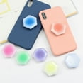 thumbnail image 2 of Huanledash Mobile Phone Holder Hexagon Foldable Gradient Color Creative Sunset Phone Finger Ring Grip Tok for Desktop, 2 of 8