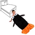 thumbnail image 3 of Snuggie Tails - Penguin Super Soft Wearable Throw Blanket for Child Black, 3 of 5