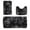Black, variant on Bath Mats 3 Set, Bathroom Rugs for 3 Pcs Toilet Mats Universal Soft Water Absorption, Shower Mat Non Slip Thick Machine Washable Easy To Dry Dark