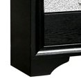 thumbnail image 4 of Nightstand with Silver Trim Accent and 1 Jewelry Drawer Black - Saltoro Sherpi, 4 of 6