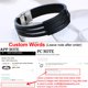 thumbnail image 1 of Pulseras de cuero multicapa Vnox para hombres y mujeres, brazalete personalizado informal de acero inoxidable con grabado personalizable Tan Jianjun unisex, 1 of 2