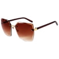 thumbnail image 1 of Gafas de sol sin montura para mujer de gran tamaño Tonos Mujeres Flat Top Marrón claro degradado TONES gafas de sol de las mujeres, 1 of 5