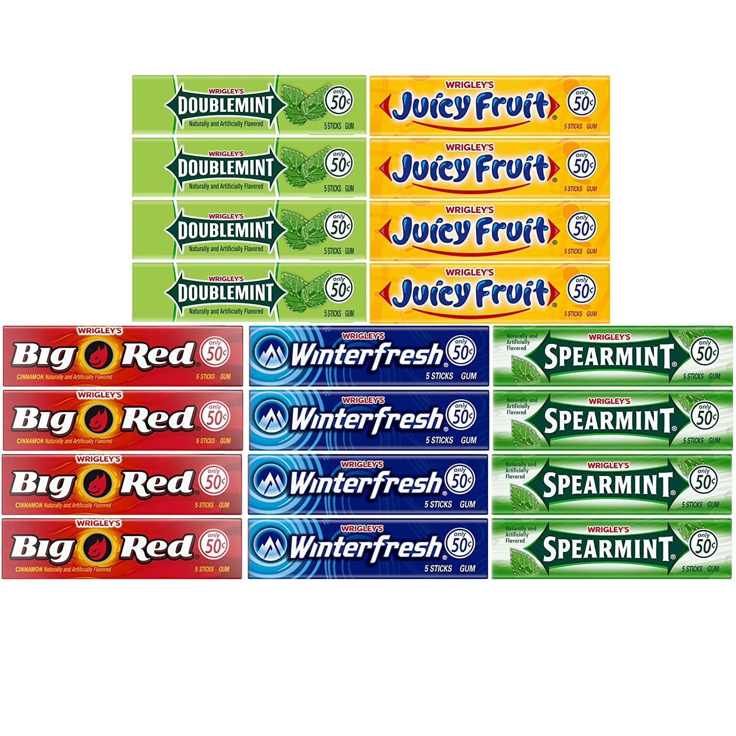 Wrigley Doublemint Spearmint Juicy Fruit Big Red Winterfresh Wrigley Doublemint Spearmint Juicy Fruit Big Red Winterfresh