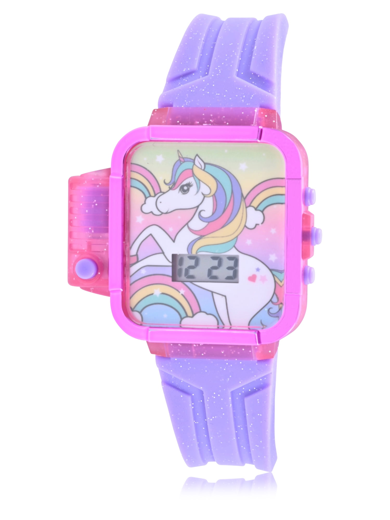 Wonder Nation "Unicorn" Kid's LCD Watch with Flashlight in Purple - WN4272WM
