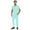 Cyan#1, variant on Mens Scrubs Set Stretchy Nurse Uniform Vneck Short Sleeve Scrub & Jogger Pant with Pocket Comfort Fits Scrubs Sets Army Green L