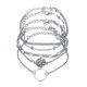 thumbnail image 1 of Pulsera de cuero ajustable con adorno de mano circular ahuecado de 5 piezas, pulsera sencilla para traje, 1 of 3