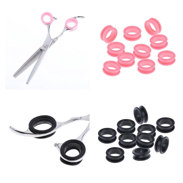 20 unidades/paquete de tijeras de peluquero, tijeras para , anillos para , insertos, empuñaduras shamjiam Inserciones de anillos de dedo
