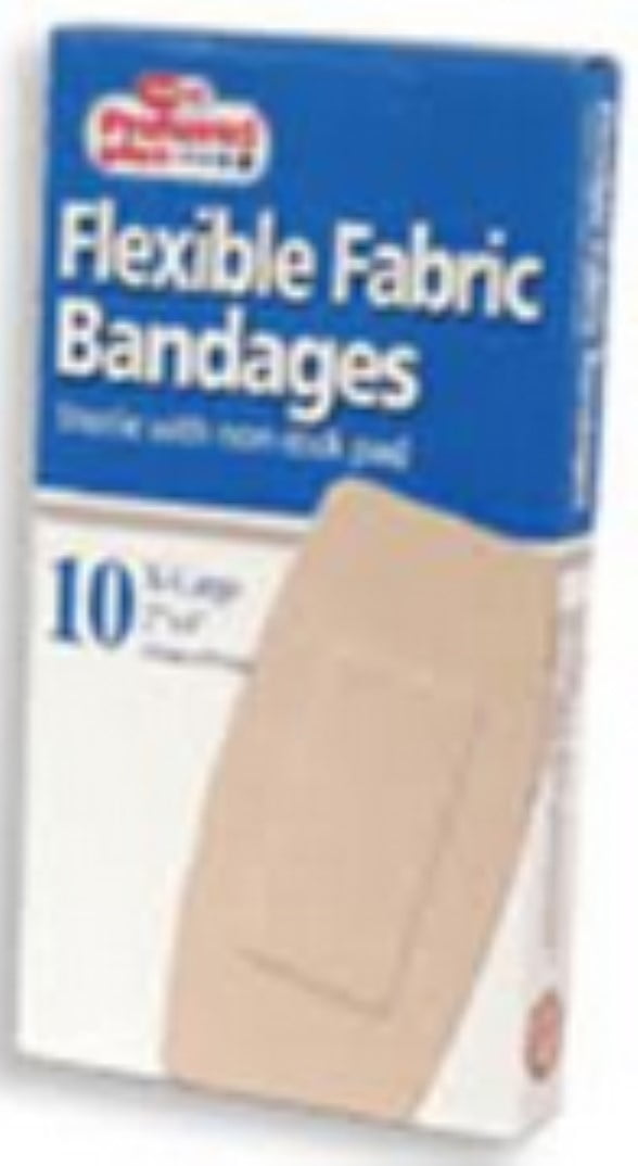 Bandages Flexible Fabric, Extra Large 2 Inches x 4 Inches 10 ea