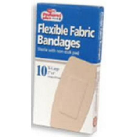 Bandages Flexible Fabric, Extra Large 2 Inches x 4 Inches 10 ea