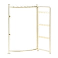 thumbnail image 1 of Foldable 2 Panel Jewelry Hanger Jewelry Stand Earring Rack Practical with 3 Tier Golden, 1 of 9