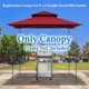 thumbnail image 4 of BenefitUSA Double Tiered Replacement Canopy ONLY for 8x5Ft Barbecue Gazebo, Outdoor Grill Shelter Replacement Canopy Top (Burgundy), 4 of 5