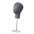 thumbnail image 2 of Expositor de sombreros, modelo de cabeza de maniquí, base de metal versátil para sombreros, joyas, Gris oscuro, 2 of 9