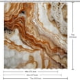 thumbnail image 6 of Marble Waterproof Printed Bathroom Curtain Set with Hooks for Bathroom Decoration, 6 of 6