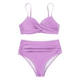 thumbnail image 4 of Lopeceal Women Underwire Bikini High Waisted Bathing Suit Tummy Control Two Piece Swimsuit, 4 of 5