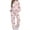 Duck Pink Bow, variant on Women's Turtleneck Set, Women 2 Piece Outfit, Turtleneck Long Sleeve Top High Waisted Wide Leg Pants Set Drawstring Pocket Soft Loungewear Suit Pink Snowman Light