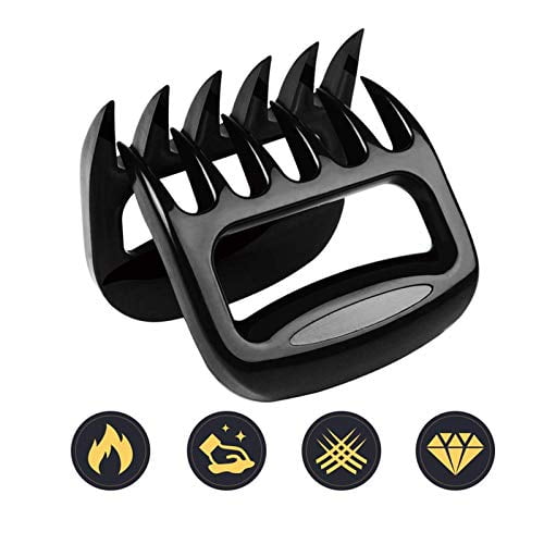 BBQ Bear Claws For Pulled Pork, BBQ Meat Shredder Claws, Grill Smoker Bear Meat Paw Claws, Smoked Barbecue Grilling Accessories By OpaceLuuk (Black) Upgraded